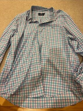 Vineyard Vines Performance Pastel Plaid Button-Down Shirt
Size: XXL